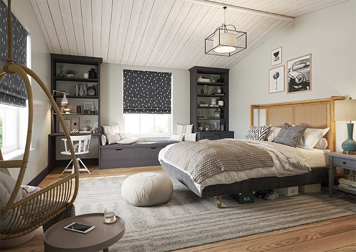 Ink Spots, Black and White - Roman Blind - Image 6